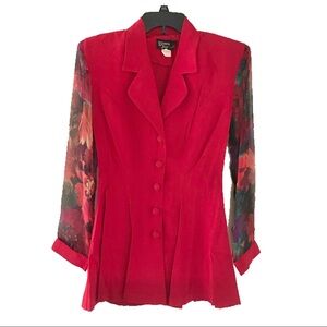 Dawn Joy 80’s Style Vintage 2pc Red Top & Skirt